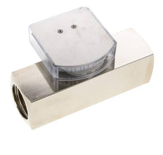Débitmètre à section variable G1'' en laiton pour huile 8-24 l/min 250 bar