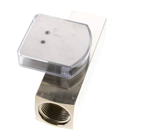 Débitmètre à section variable G1'' en laiton pour huile 8-24 l/min 250 bar