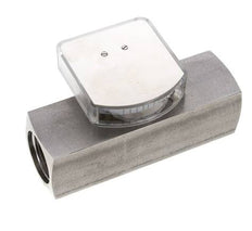 Débitmètre à section variable G1'' en acier inoxydable pour huile 0.1-0.8 l/min 300 bar