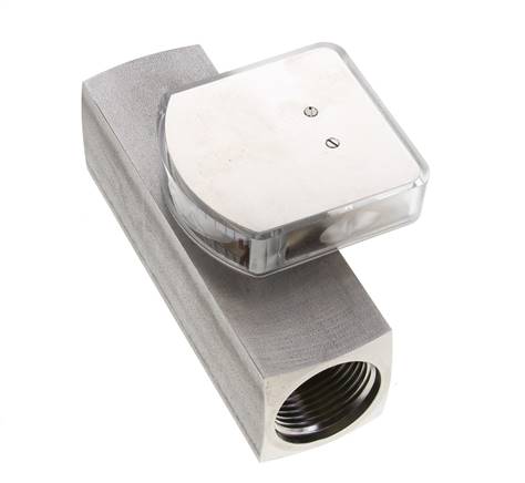 Débitmètre à section variable G1'' en acier inoxydable pour huile 0.1-0.8 l/min 300 bar