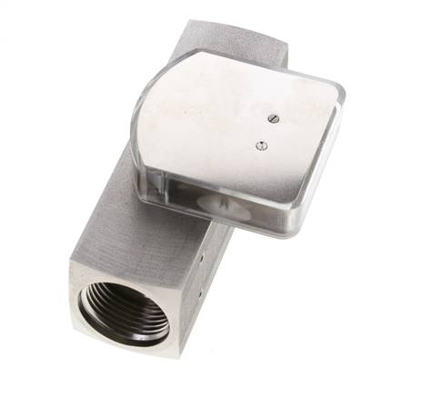 Débitmètre à section variable G1'' en acier inoxydable pour huile 0.1-0.8 l/min 300 bar