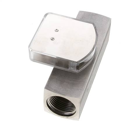Débitmètre à section variable G1'' en acier inoxydable pour huile 0.1-0.8 l/min 300 bar