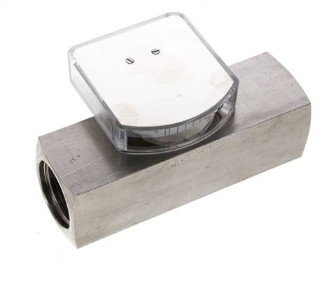 Débitmètre à section variable G1'' en acier inoxydable pour huile 0.5-1.5 l/min 300 bar