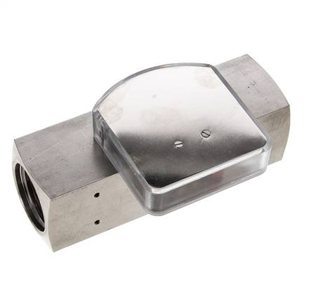 Débitmètre à section variable G1'' en acier inoxydable pour huile 0.5-1.5 l/min 300 bar
