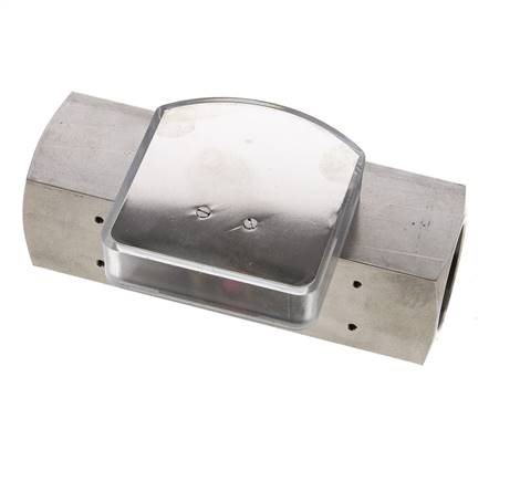 Débitmètre à section variable G1'' en acier inoxydable pour huile 0.5-1.5 l/min 300 bar