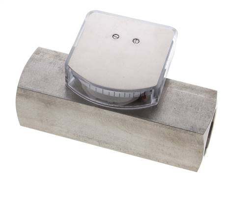 Débitmètre à section variable G1'' en acier inoxydable pour huile 1-4 l/min 300 bar