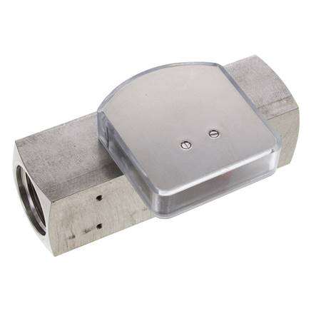 Débitmètre à section variable G1'' en acier inoxydable pour huile 1-4 l/min 300 bar