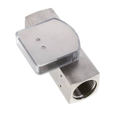 Débitmètre à section variable G1'' en acier inoxydable pour huile 1-4 l/min 300 bar