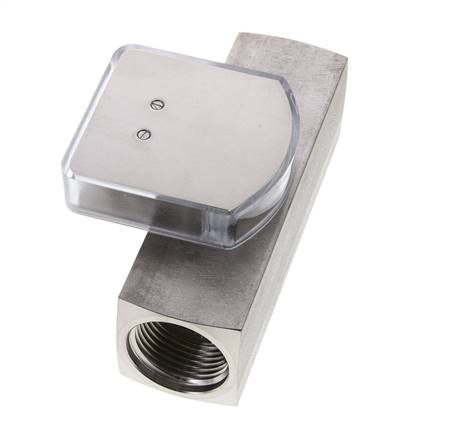 Débitmètre à section variable G1'' en acier inoxydable pour huile 1-4 l/min 300 bar