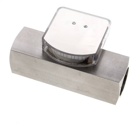 Débitmètre à section variable G1'' en acier inoxydable pour huile 8-24 l/min 300 bar