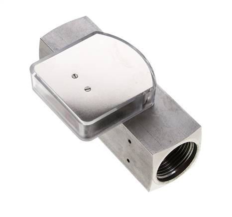 Débitmètre à section variable G1'' en acier inoxydable pour huile 10-30 l/min 300 bar