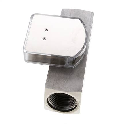 Débitmètre à section variable G1'' en acier inoxydable pour huile 10-30 l/min 300 bar
