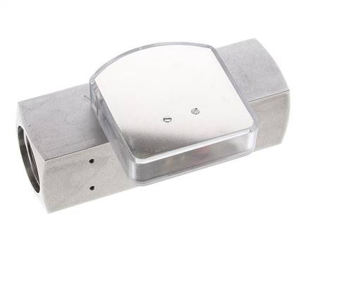 Débitmètre à section variable G1'' en acier inoxydable pour huile 15-45 l/min 300 bar