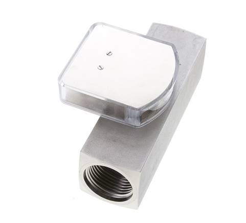 Débitmètre à section variable G1'' en acier inoxydable pour huile 15-45 l/min 300 bar