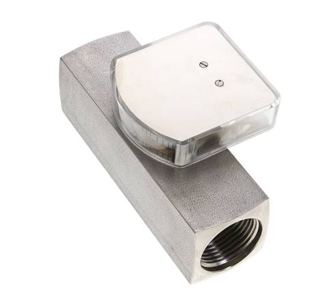 Débitmètre à section variable G1'' en acier inoxydable pour huile 35-110 l/min 300 bar