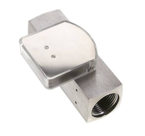 Débitmètre à section variable G1'' en acier inoxydable pour huile 35-110 l/min 300 bar
