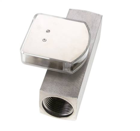 Débitmètre à section variable G1'' en acier inoxydable pour huile 35-110 l/min 300 bar