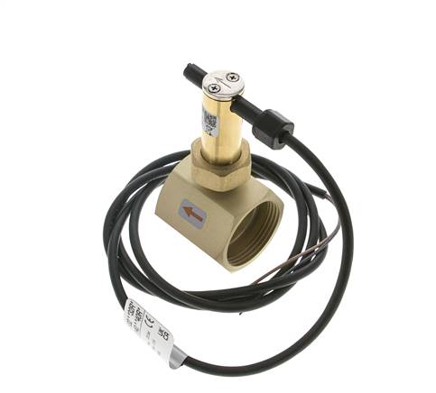 Contrôleur de débit à palette en ligne 22-38.6 l/min 25 bar G1 1/4'' laiton