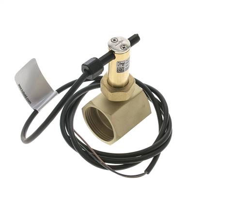 Contrôleur de débit à palette en ligne 22-38.6 l/min 25 bar G1 1/4'' laiton