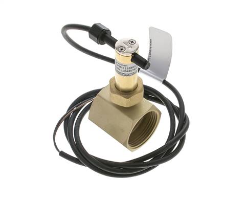 Contrôleur de débit à palette en ligne 22-38.6 l/min 25 bar G1 1/4'' laiton