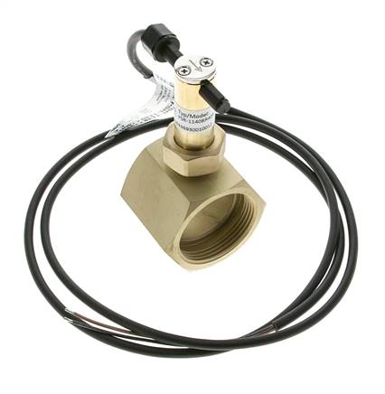 Contrôleur de débit à palette en ligne 34.8-64.2 l/min 25 bar G1 1/2'' laiton