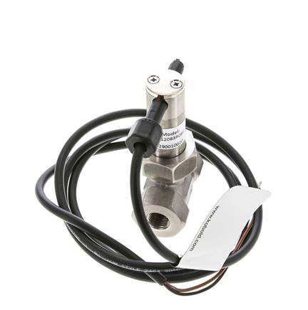 Contrôleur de débit à palette en ligne 2.3-4.7 l/min 250 bar G1/4'' acier inoxydable