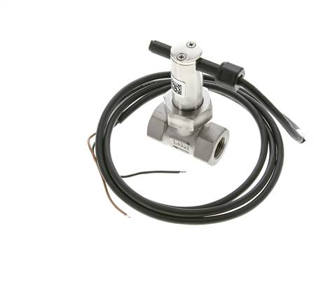 Contrôleur de débit à palette en ligne 2.8-6 l/min 250 bar G3/8'' acier inoxydable