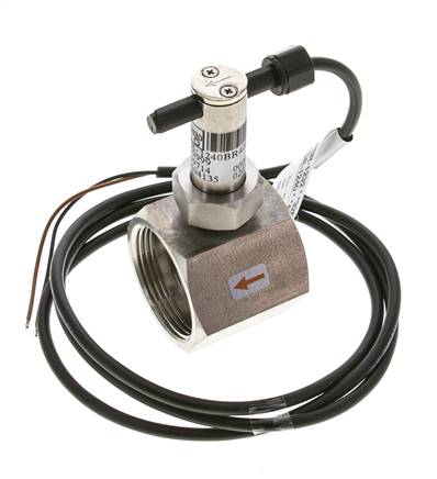 Contrôleur de débit à palette en ligne 34.8-64.2 l/min 40 bar G1 1/2'' acier inoxydable