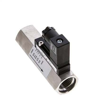Contrôleur de débit à section variable pour huile 0.8-3 l/min 350 bar G1/2'' en acier inoxydable