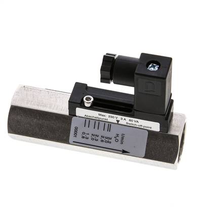 Contrôleur de débit à section variable pour eau 0.8-3.2 l/min 350 bar G1/2'' en acier inoxydable