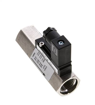 Contrôleur de débit à section variable pour eau 0.8-3.2 l/min 350 bar G1/2'' en acier inoxydable