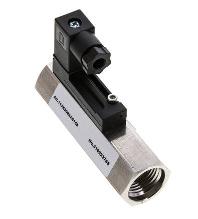 Contrôleur de débit à section variable pour eau 0.8-3.2 l/min 350 bar G1/2'' en acier inoxydable