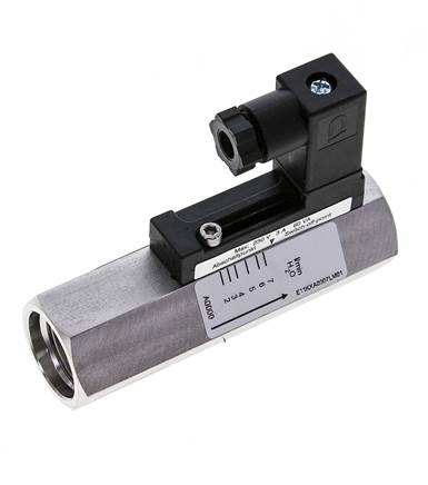 Contrôleur de débit à section variable pour eau 2-7 l/min 350 bar G1/2'' en acier inoxydable