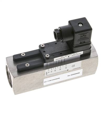 Contrôleur de débit à section variable pour eau 10-30 l/min 300 bar G1'' en acier inoxydable