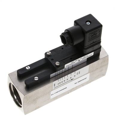 Contrôleur de débit à section variable pour eau 15-45 l/min 300 bar G1'' en acier inoxydable