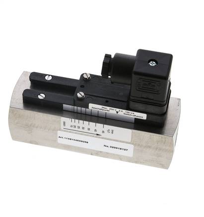 Contrôleur de débit à section variable pour eau 15-45 l/min 300 bar G1'' en acier inoxydable