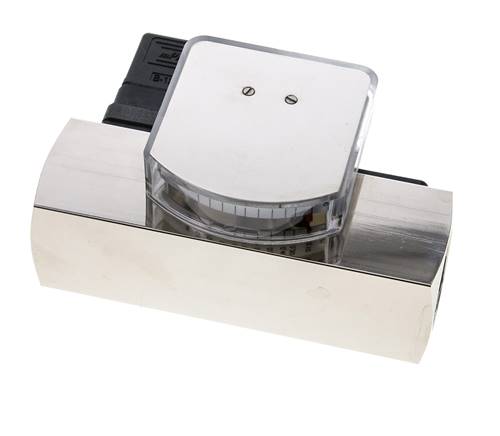 Débitmètre et contrôleur de débit à section variable pour huile 0.1-0.8 l/min G1'' en laiton