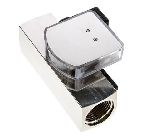 Débitmètre et contrôleur de débit à section variable pour huile 0.1-0.8 l/min G1'' en laiton