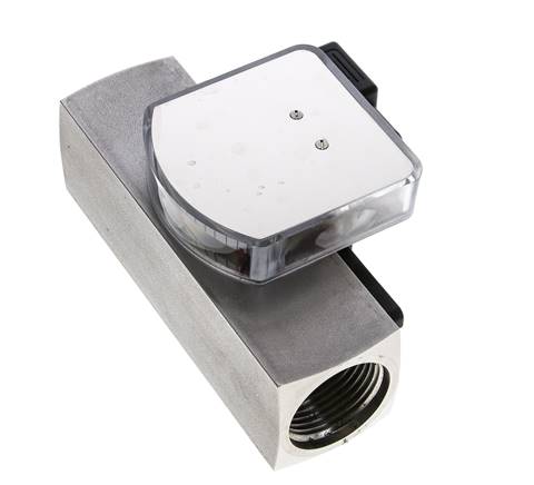Débitmètre et contrôleur de débit à section variable pour huile 0.5-1.5 l/min G1'' en acier inoxydable