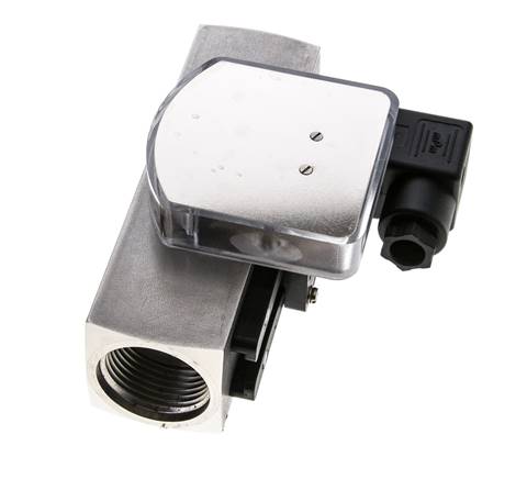 Débitmètre et contrôleur de débit à section variable pour huile 0.5-1.5 l/min G1'' en acier inoxydable