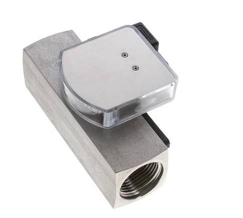 Débitmètre et contrôleur de débit à section variable pour huile 2-8 l/min G1'' en acier inoxydable