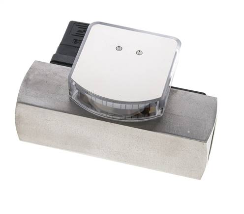 Débitmètre et contrôleur de débit à section variable pour huile 8-24 l/min G1'' en acier inoxydable