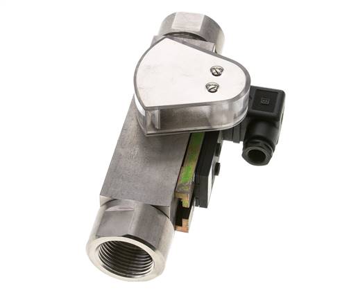 Débitmètre et contrôleur de débit à section variable pour huile 8-80 l/min G1'' en acier inoxydable
