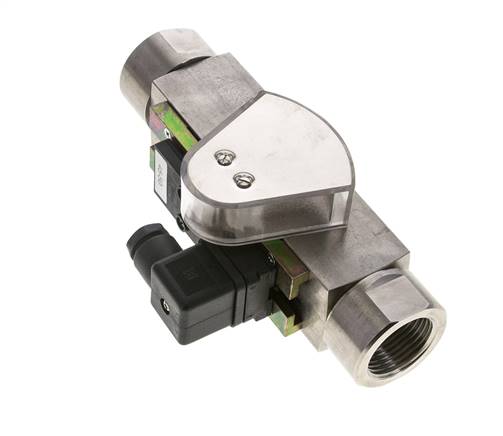 Débitmètre et contrôleur de débit à section variable pour huile 8-80 l/min G1'' en acier inoxydable