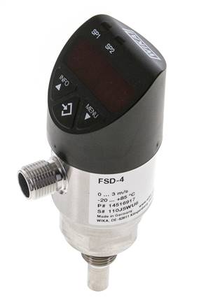 Débitmètre et contrôleur de débit calorimétrique WIKA FSD-4 G1/4'' avec IO-Link