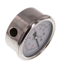 0..4 Bar (0..58 psi) Glycerin Pressure Gauge Below Stainless steel/Brass 63 mm Class 1.6