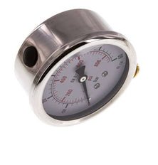 0..60 Bar (0..870 psi) Manomètre à glycérine inférieur Acier inoxydable/laiton 63 mm Classe 1.6