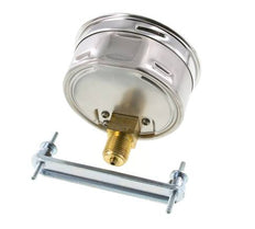 0..1.6 Bar (0..23 psi) Panel Mount Pressure Gauge Steel/Brass 100 mm Class 1.0 (Bracket)