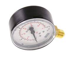 0..4 Bar (0..58 psi) Pressure Gauge Below Steel/Brass 63 mm Class 1.6