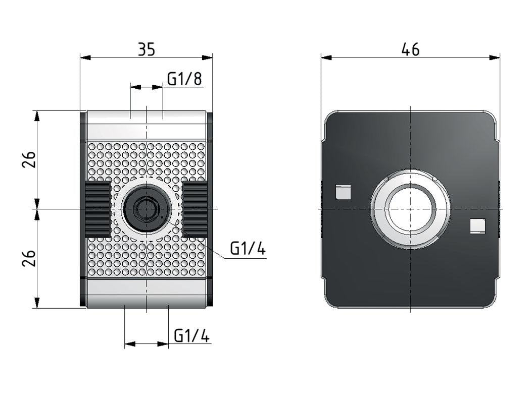 Distributeur G1/4 3300 l/min Étroit Multifix 1